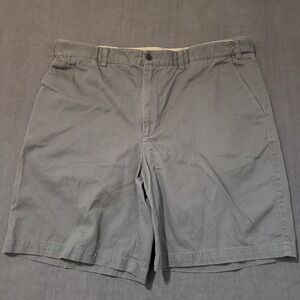 Geoffrey Beene Chino Shorts Mens 38 Gray Comfort Waist Cotton Casual